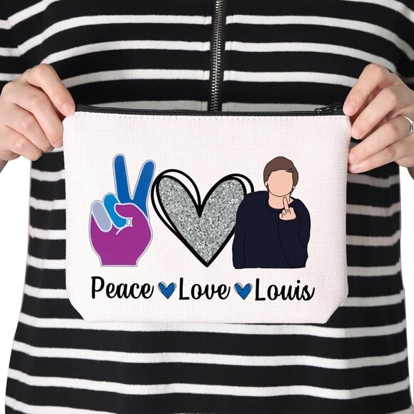 Music Fans Gift Peace Love Louis Gift For Women Zipper Pouch Makeup Bag Peace Lo - Picture 2 of 6